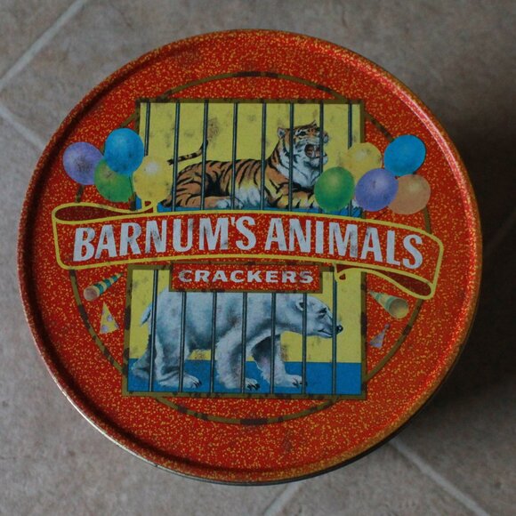 Vintage Nabisco 1991 Barnum's Animal Crackers Storage Tin Bucket - Picture 4 of 6